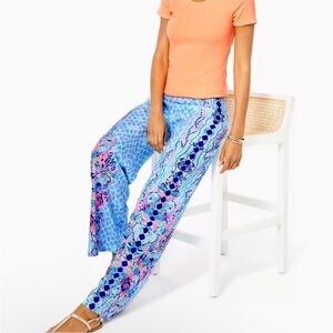 Lilly Pulitzer Bal Harbour Palazzo Pant Multi Hidden Treasure Size Small